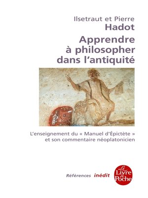 cover image of Apprendre à philosopher dans l'antiquité-inédit